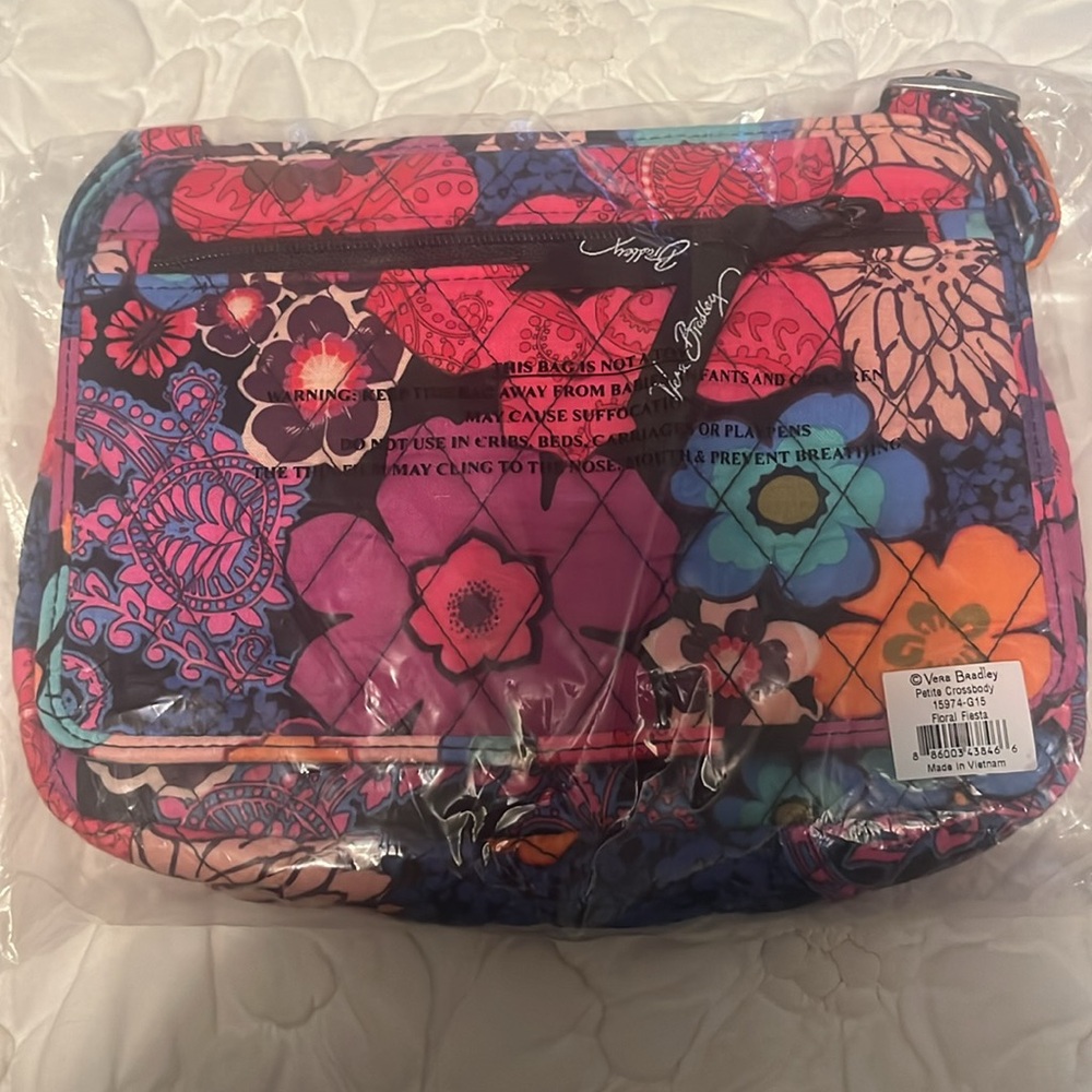 Vera Bradley Petite Crossbody Floral Fiesta Print Nwot